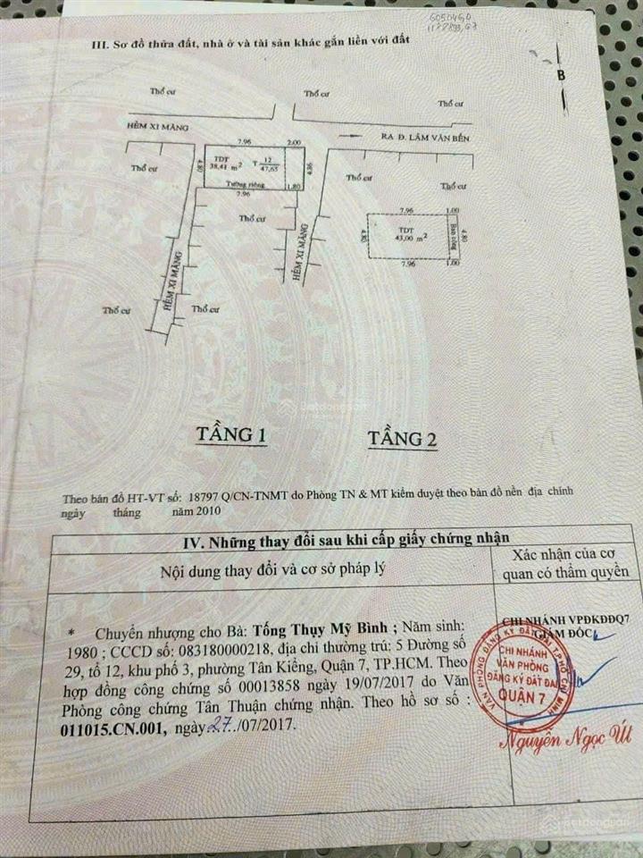 Bán gấp nhà lô góc 2 mặt tiền hẻm 60 lâm văn bền, nhà mới, dt 5,5x10m giá hơn 5tỷ