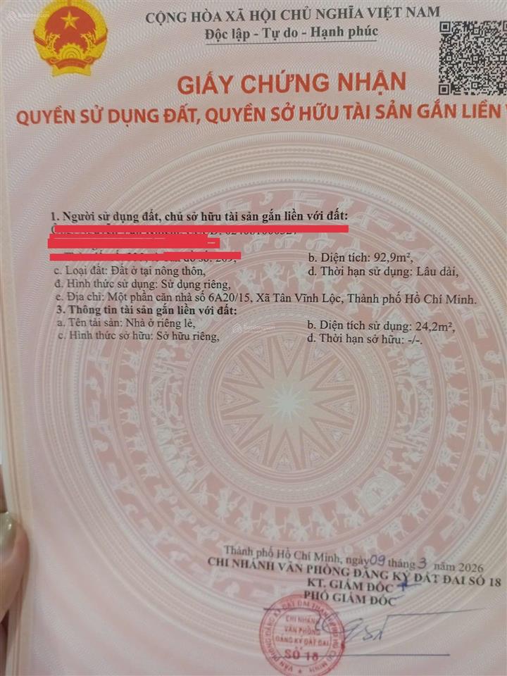 Bán đất nền mặt tiền trước cổng khu dân cư an hạ