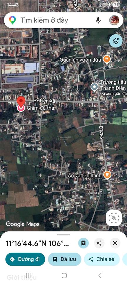 Chính chủ bán đất tại thanh điền tây ninh