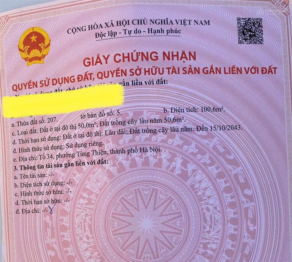 100m đất nền thổ cưôtô tránhgần 2 trường đhkhu dân cư đông đúc phố hữu nghị, tùng thiện, sơn tây