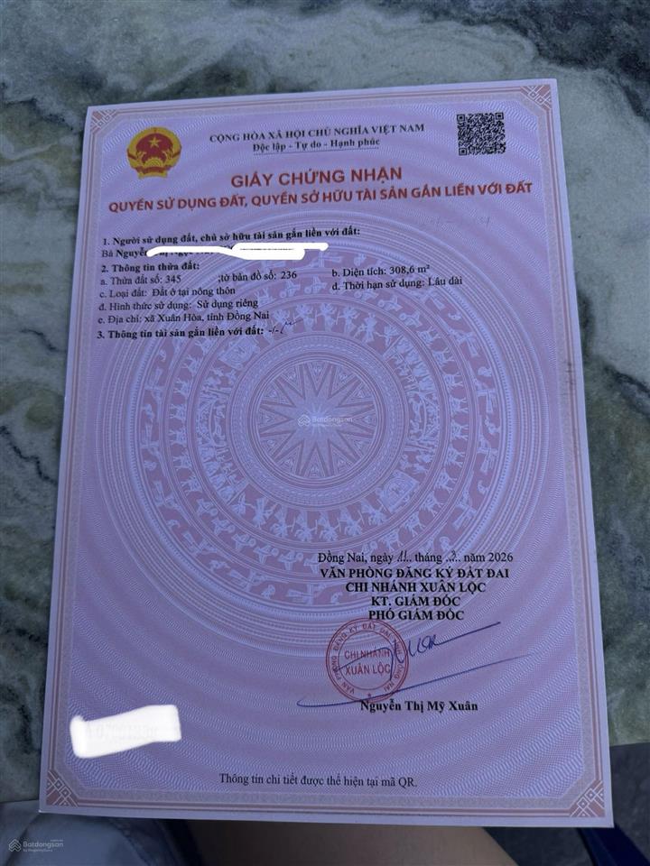 Bán đất tại ấp xuân tâm 1 ngan 10m dài 31m full thổ cư khu dân cư ,đường be tông thông thoáng
