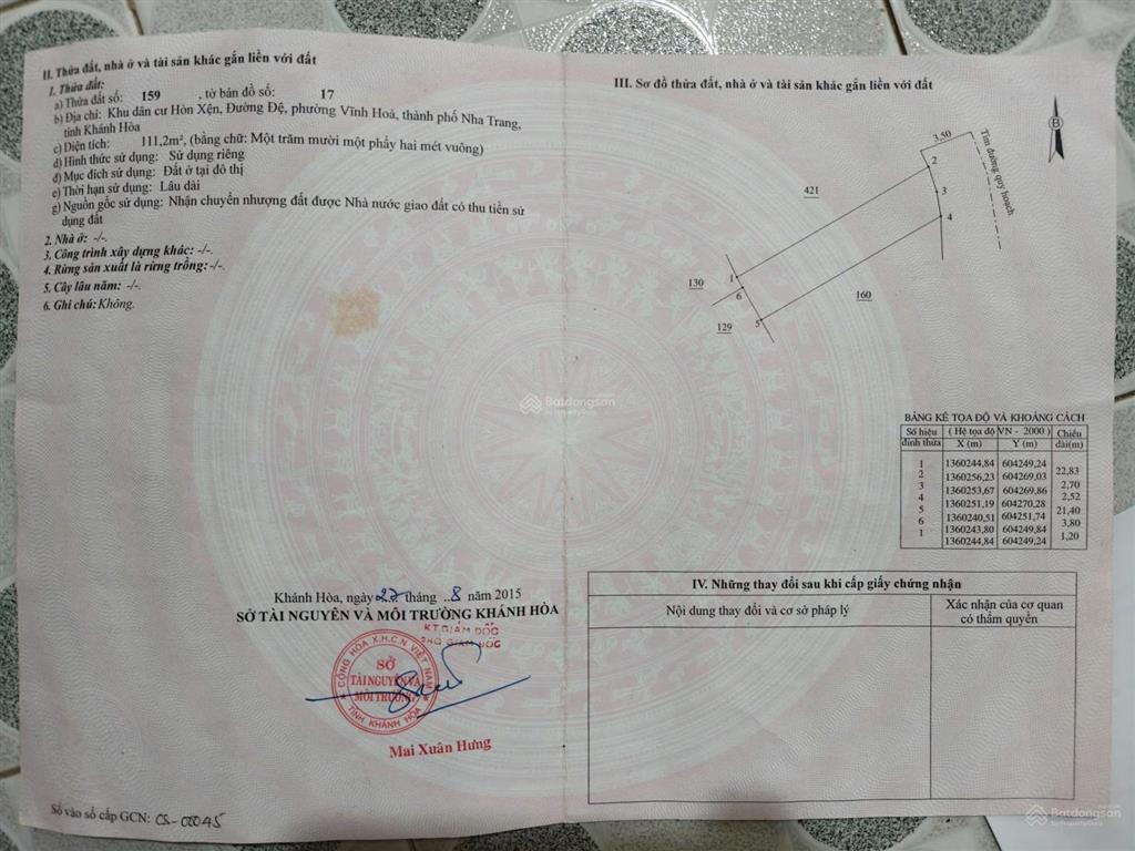 Bán lô đất full đất ở đô thị cách biển 900m