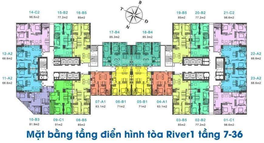 4,6 tỷ căn 3n2vs eurowindow đông trù tòa river