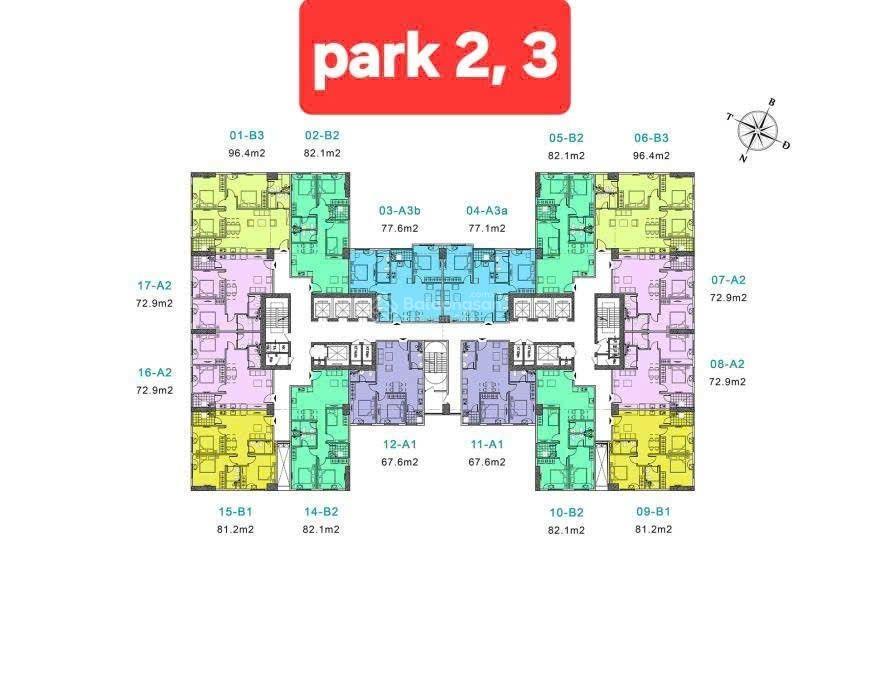 3,8 tỷ 72,9m 2n2vs chung cư eurowindow river park đông trù