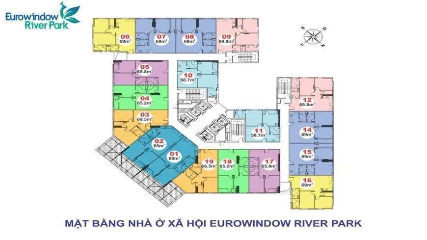 3,8 tỷ 72,9m 2n2vs chung cư eurowindow river park đông trù
