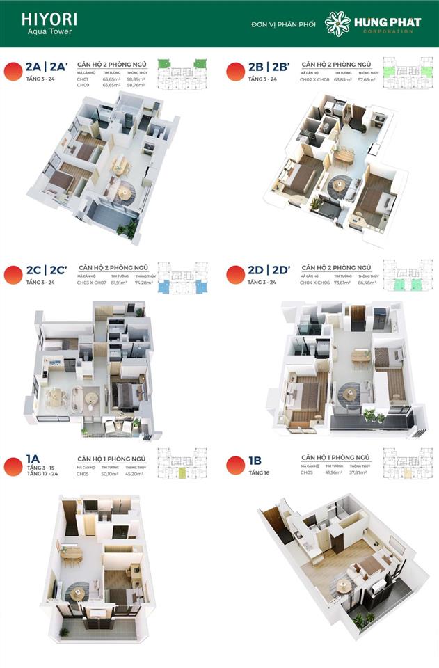 Căn hộ view biển sơn trà  hiyori aqua tower  2pn từ 4,x tỷ