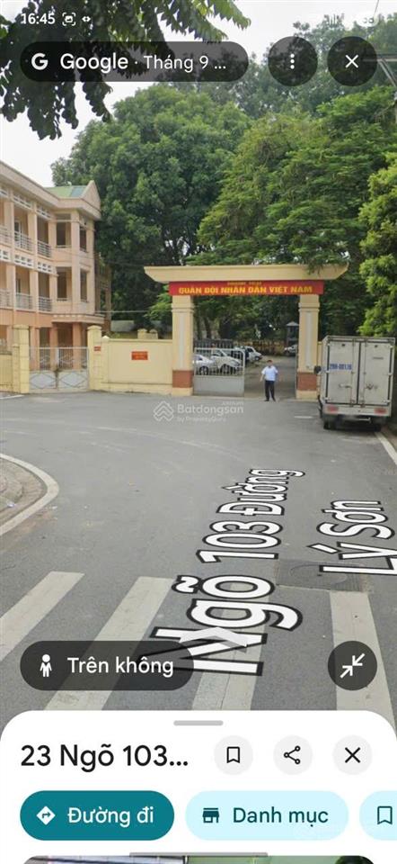 Chính chủ bán đất ngõ 103 đường lý sơn, long biên, hà nội. miễn trung gian.