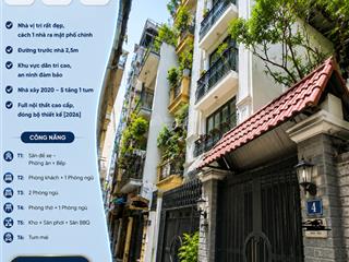 Bán nhà phố đào tấn , dt 58m2 x 5t . nhà mới , gần phố , ngõ thông , ô tô tránh .