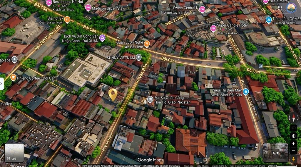 Cần bán nhà riêng phố vạn bảo, dt 36m2 x 3t. trung tâm ba đình  ô tô  sân chơi rộng.