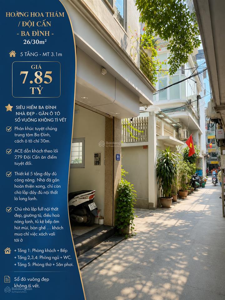 Cần bán nhà phố văn cao  ba đình. dt 30m² x 5t. nhà mới đẹp, gần ô tô, sổ vuông vắn, ở ngay.