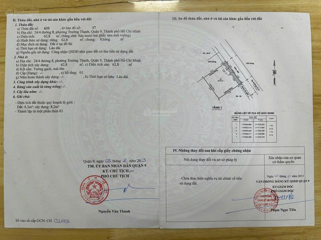 Bán nhà riêng tại đường số 8, phường trường thạnh, quận 9 cũ, tphcm
