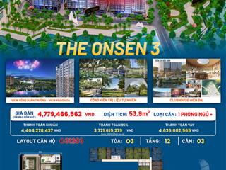 Chỉ 3,7 tỷ  sở hữu căn hộ 1pn+ tòa khoáng nóng onsen  charmora city (sungroup nhatrang)