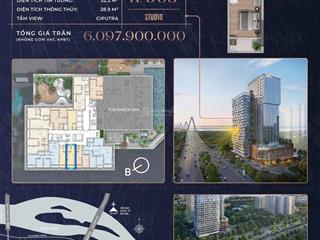 Noble crystal tay ho the reflection west lake studio  r 903 dt thông thủy 28,9m2 tim tường 32,2m2