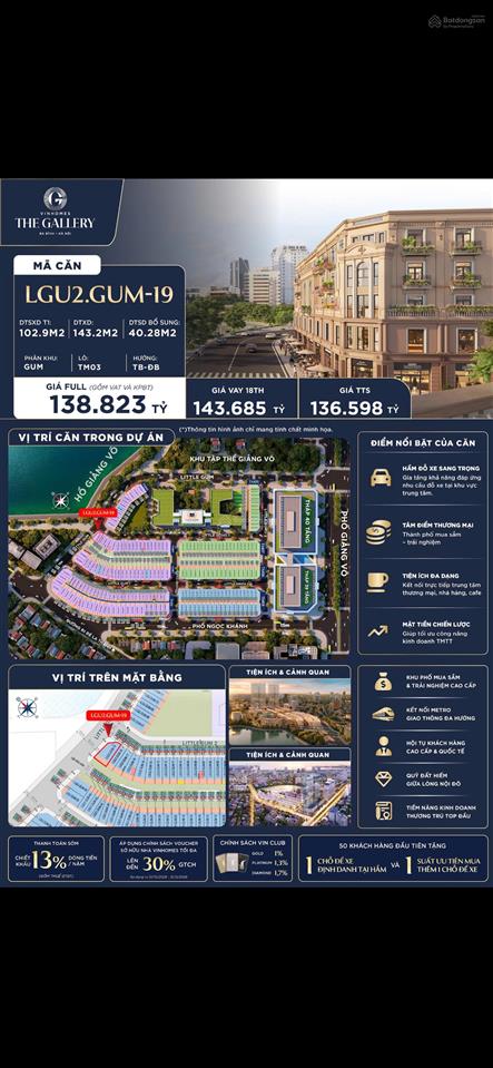 Bán shophouse 148 giảng võ, 136,5 tỷ, 143,2m2 diện tích đất & diện tích xây 510,3m2 siêu hot