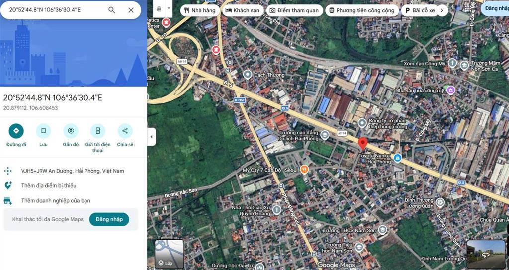Lô đất vàng hai mặt tiền mặt quốc lộ 5 và trường cao đẳng du lịch hải phòng