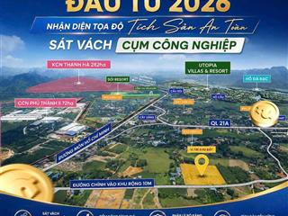 Chỉ 650tr sở hữu ngay mảnh đất tại thị trấn ba hàng đồi lạc thủy hòa bình, cách 200m đến kcn