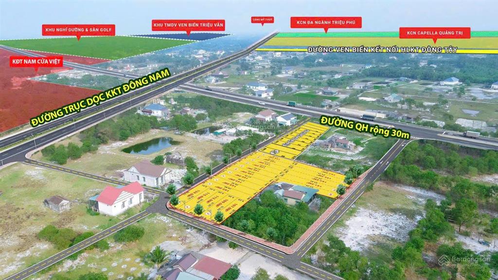 Đất nền ven biển, cách biển 700m, sát trục dọc khu kt đông nam, đối diện khu cn cách 200m
