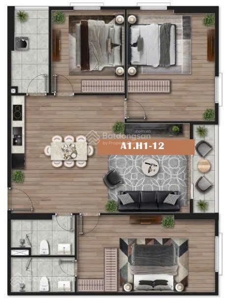 Chính chủ bán căn hộ 3 pn tầng trung, căn góc, view đẹp dự án hausman premium residences (a1.h1.12)