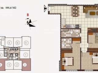 Chính chủ bán căn hộ góc 102m², 3 phòng ngủ, khu đô thị kim văn  kim lũ (golden silk)