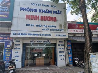 Chính chủ bán nhà mặt phố số nhà 570 phố quang trung 2 phường hạc thành thành phố thanh hóa.