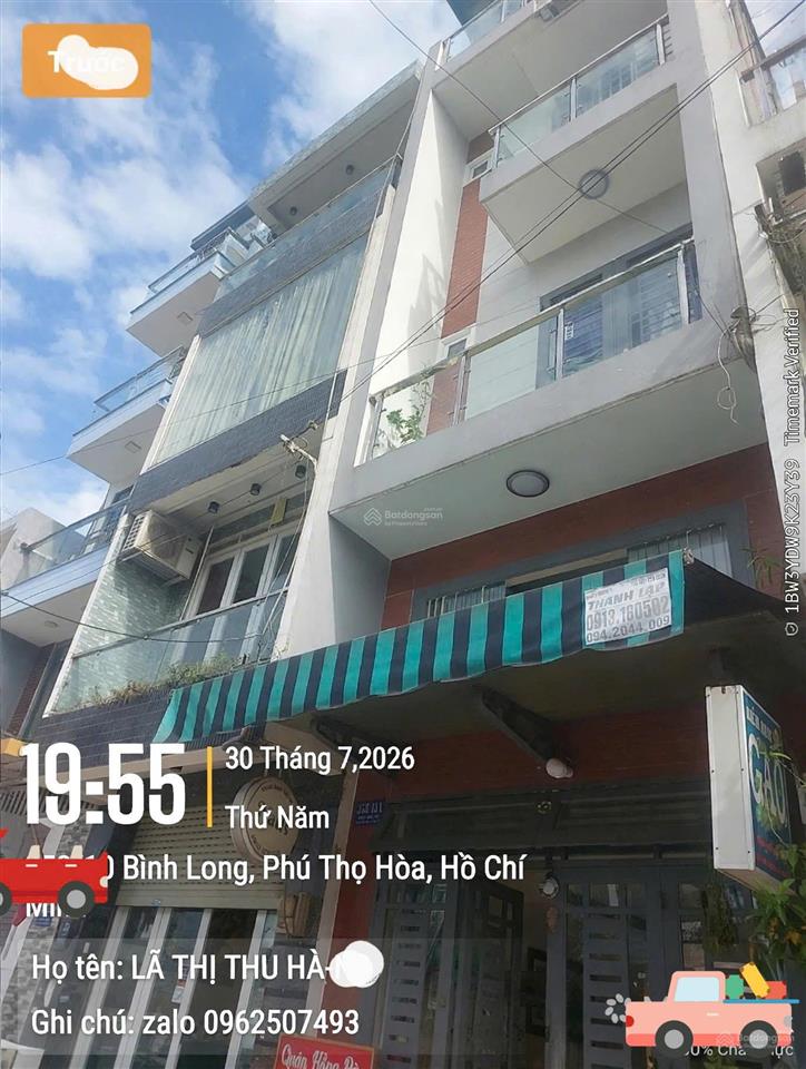 Bán gấp nhà btct hẻm xe tải đường bình long, quận tân phú