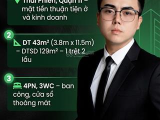 Tương lai nhà thành mặt tiền thái phiên quận 11 3 tầng btct 6.98 tỷ