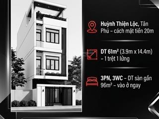 Bán nhà huỳnh thiện lộc q.tân phú  61m²  3pn chỉ 6,6 tỷ