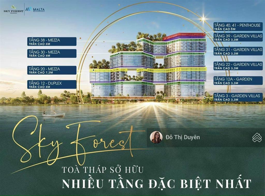 Bán 1 ngủ , tầng trung , chung cư sky forest ecopark  giá 2 tỷ 5