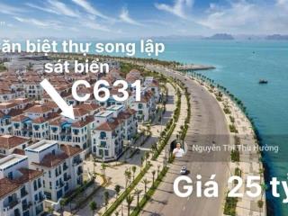 Biệt thự feria song lập sát biển tận 219m 25 tỷ hiện mới có vbtt, dự kiến t7 có hđmb & t9 có sổ