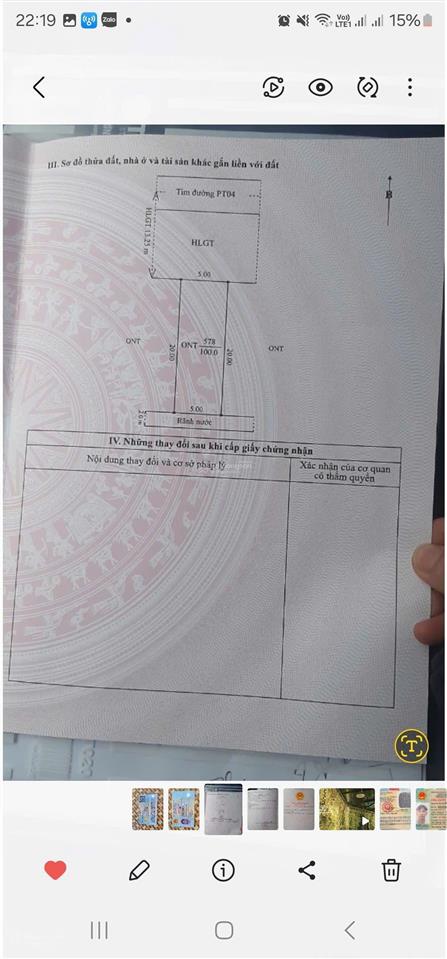 Bán đất mặt đường, mặt tiền 5m, đường ô tô 2 chiêù 8 m