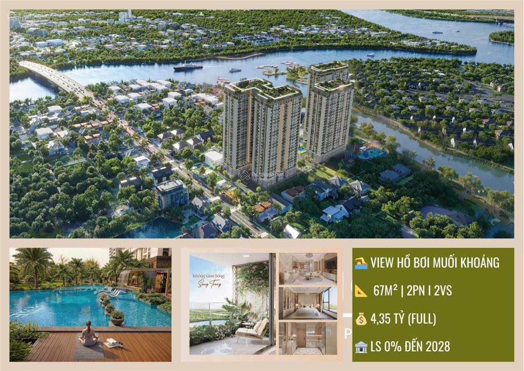 2pn view hồ bơi đẹp nhất khải hoàn prime 4,35 tỷ