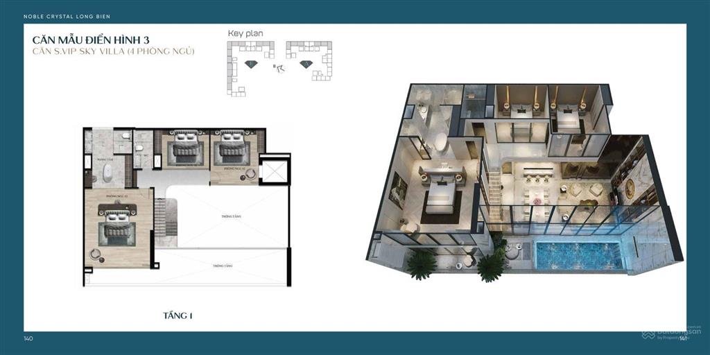 Bảng giá đợt 1 duplex dự án noble crystal long biên  sky villa thể hiện đẳng cấp thượng lưu