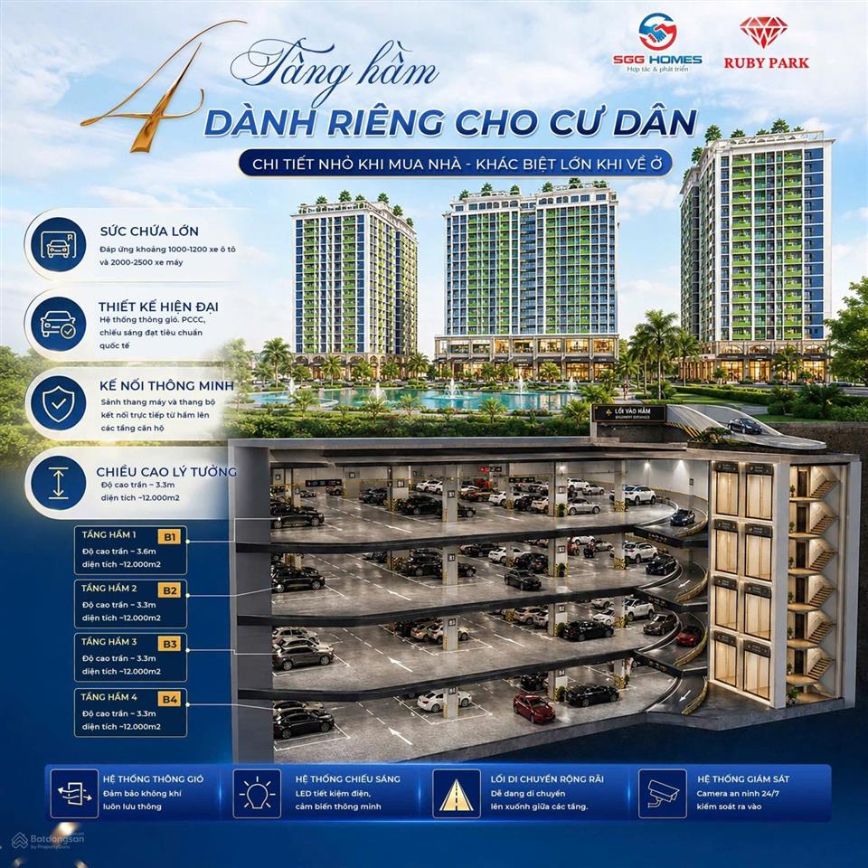57tr/m2 giá hời ruby park  ký hđ trực tiếp cđt  căn 2pn view sông thoáng mát