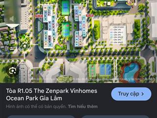 Bán căn hộ chung cư 64m2, 5 tỷ tại r105  2325, the zenpark, trâu quỳ, gia lâm, hà nội