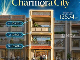 Charmora city  sở hữu căn liền kề 3 tầng d563 cạnh trục chính d6 và công viên giá tts chỉ 12,3 tỷ