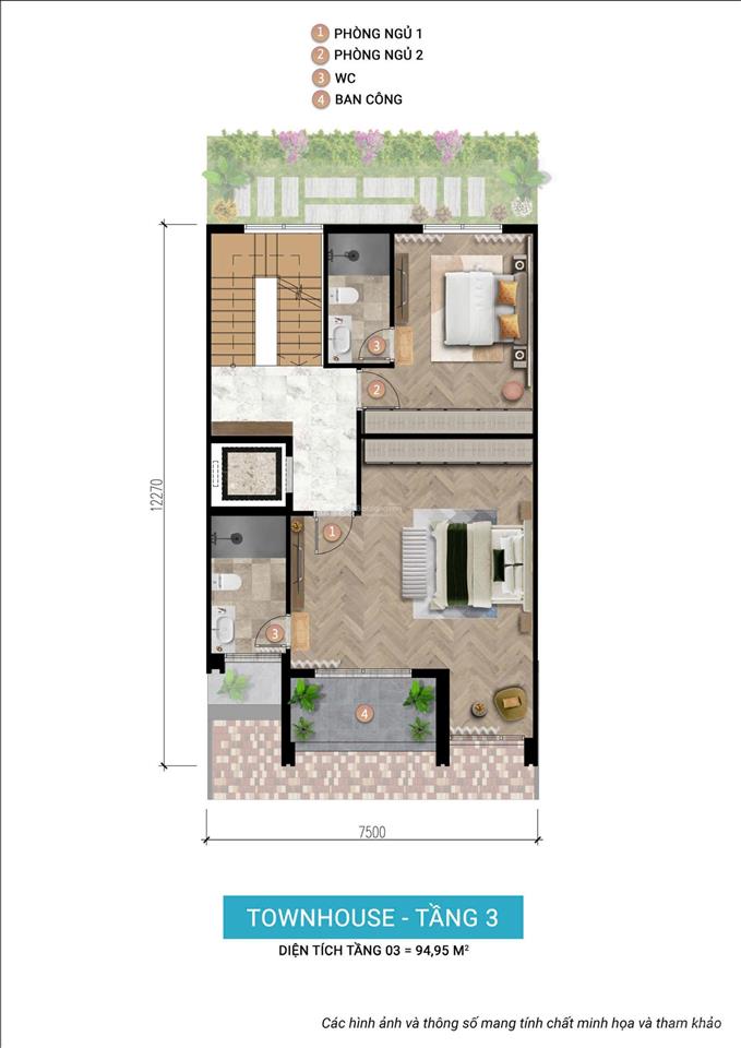 Charmora city  sở hữu căn liền kề 3 tầng d563 cạnh trục chính d6 và công viên giá tts chỉ 12,31 tỷ
