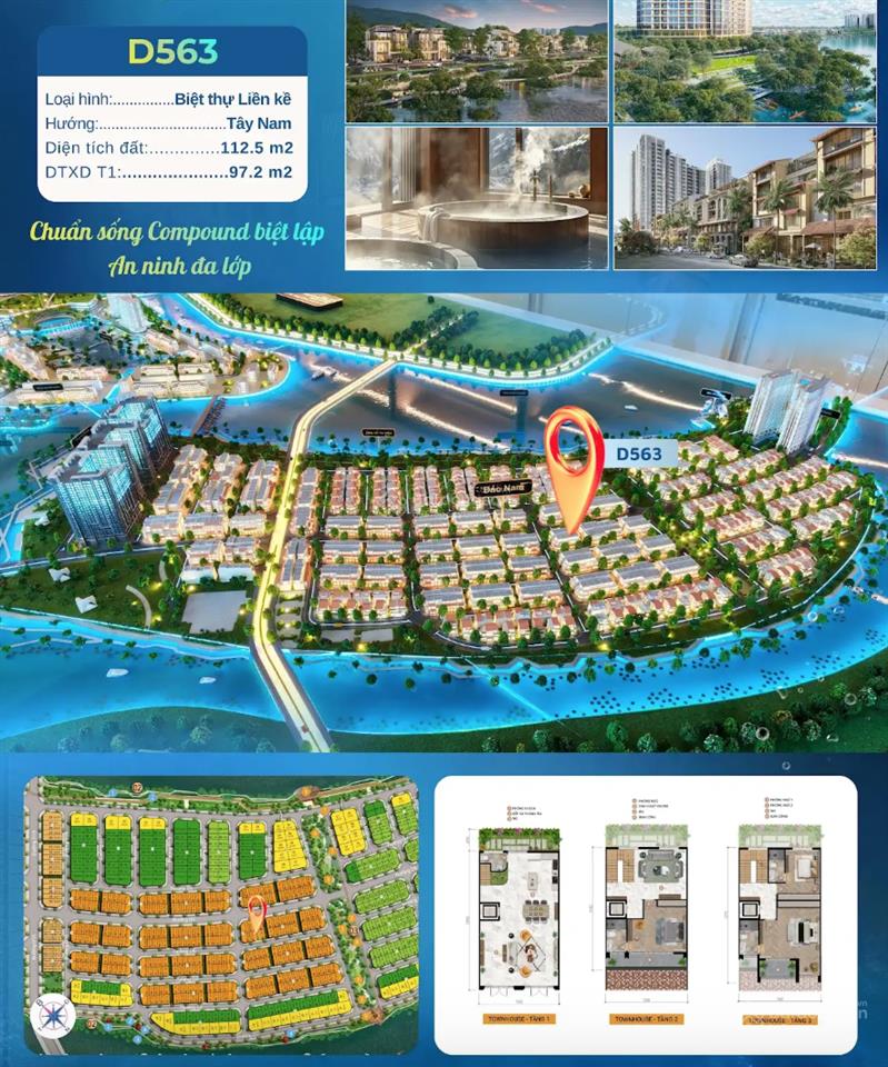 Charmora city  sở hữu căn liền kề 3 tầng d563 cạnh trục chính d6 và công viên giá tts chỉ 12,31 tỷ