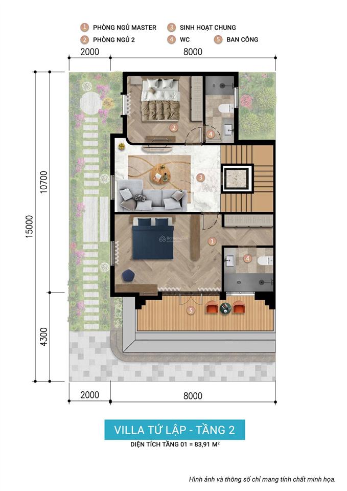 Bán biệt thự tứ lập 169m2 hướng đông nam khoáng nóng onsen charmora city nha trang, giá 18.2 tỷ