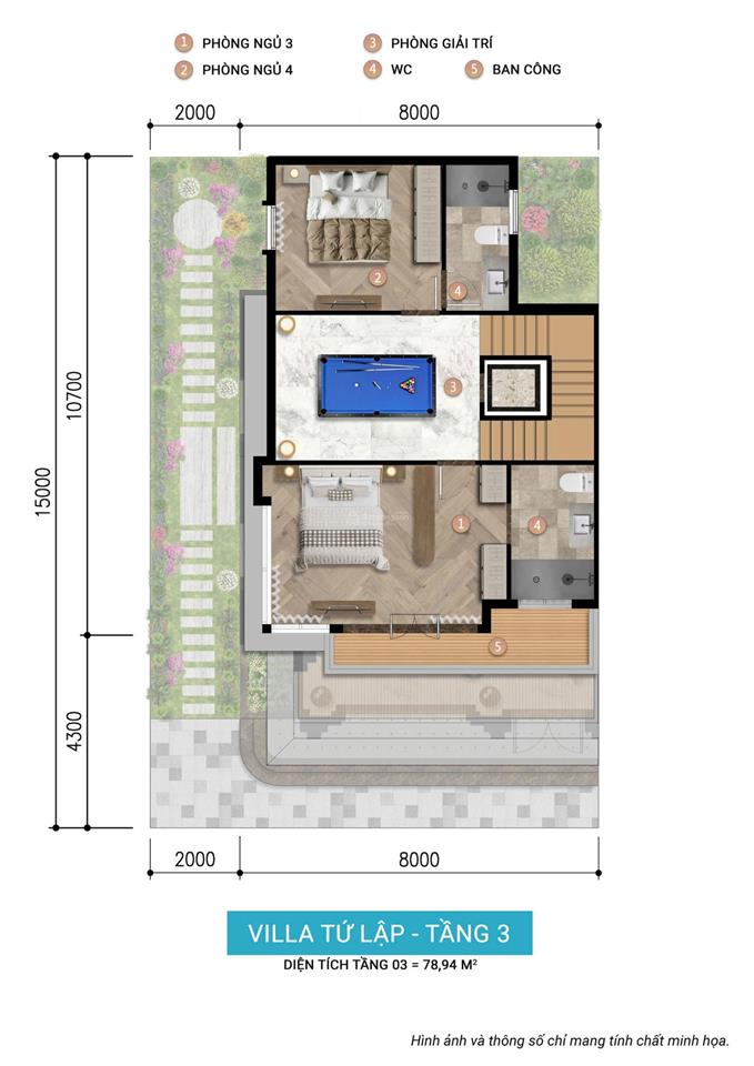 Bán biệt thự tứ lập 169m2 hướng đông nam khoáng nóng onsen charmora city nha trang, giá 18.2 tỷ
