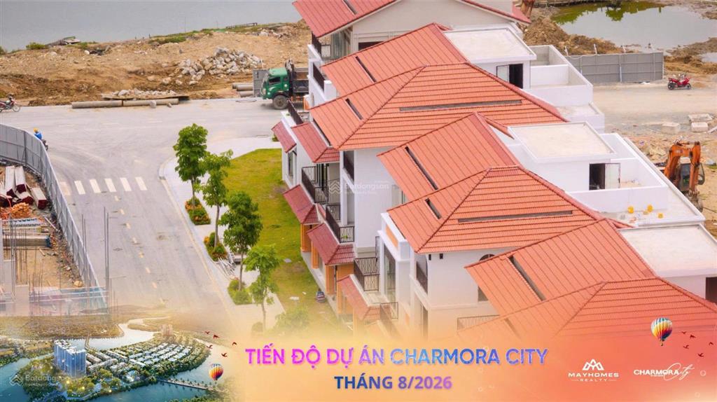 Biệt thự song lập khoáng nóng 180m2 tại charmora city nha trang 3 tầng, giá chỉ 95.5 triệu/m2