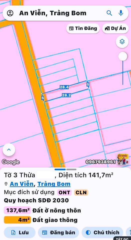 🔥Bán nhanh #4 lô đất đẹp 2 mặt tiền ngay TRẠM Y TẾ AN VIỄN - TRẢNG BOM