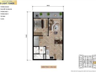 Suất ngoại giao loại căn 1 ngủ + có diện tích 49,3m² tại slight hưởng trọn chiết khấu từ cđt
