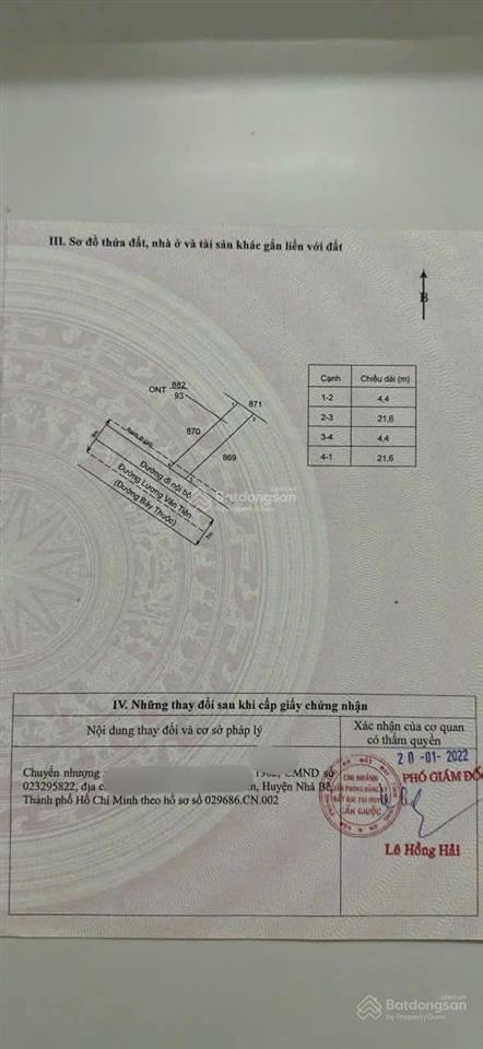 Tôi bán đất đường lương văn tiên, mỹ lộc, cần giuộc, long an. dt 93m² shr full thổ, giá 780 triệu