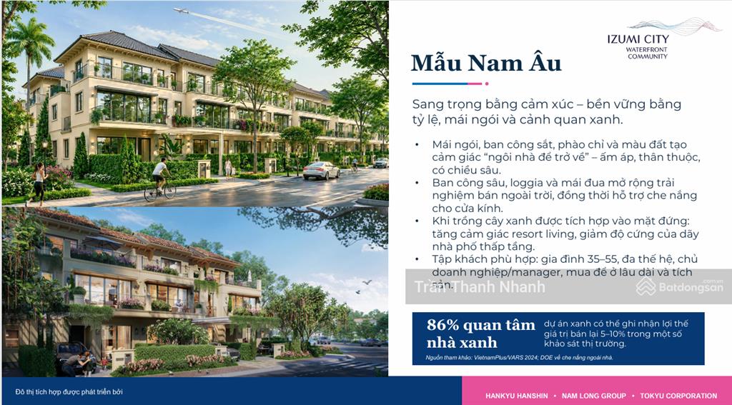 Thanh toán chỉ 1,4 tỷ sở hữu nhà phố vườn izumi city