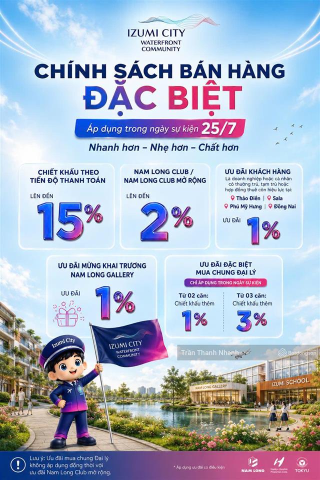 Thanh toán chỉ 1,4 tỷ sở hữu nhà phố vườn izumi city