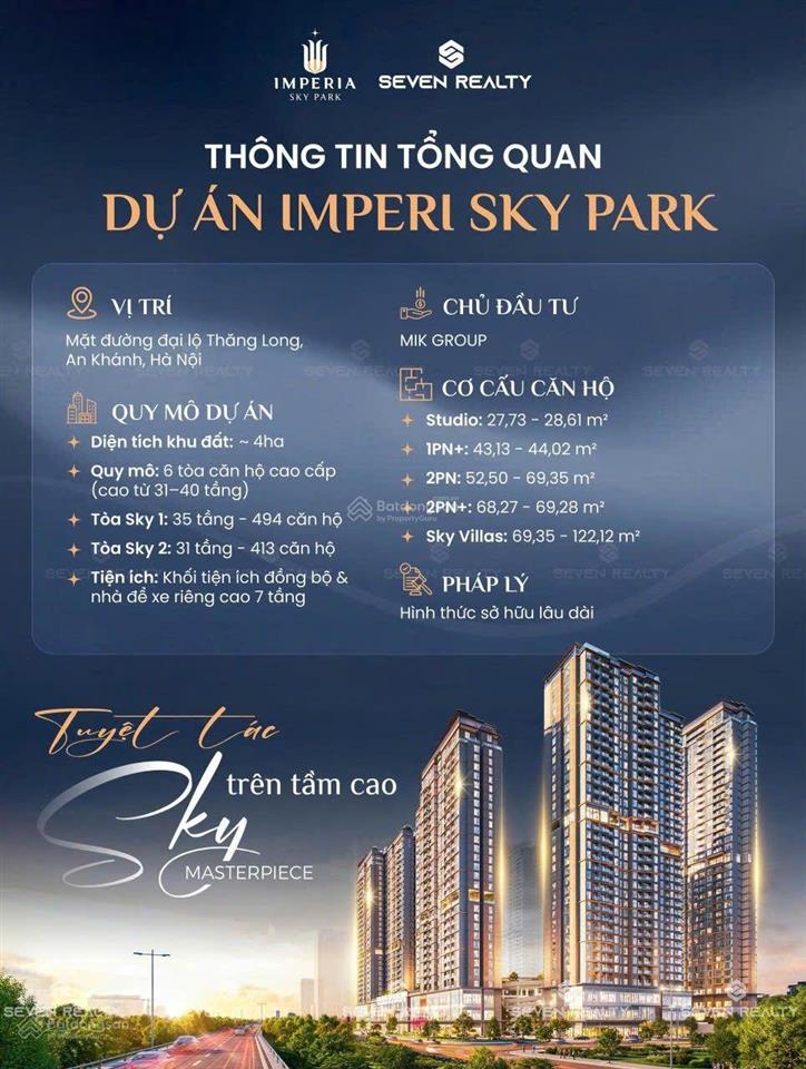 Chiết khấu lên đến 500 triệu cho căn hộ 2pn imperia sky park, view thoáng