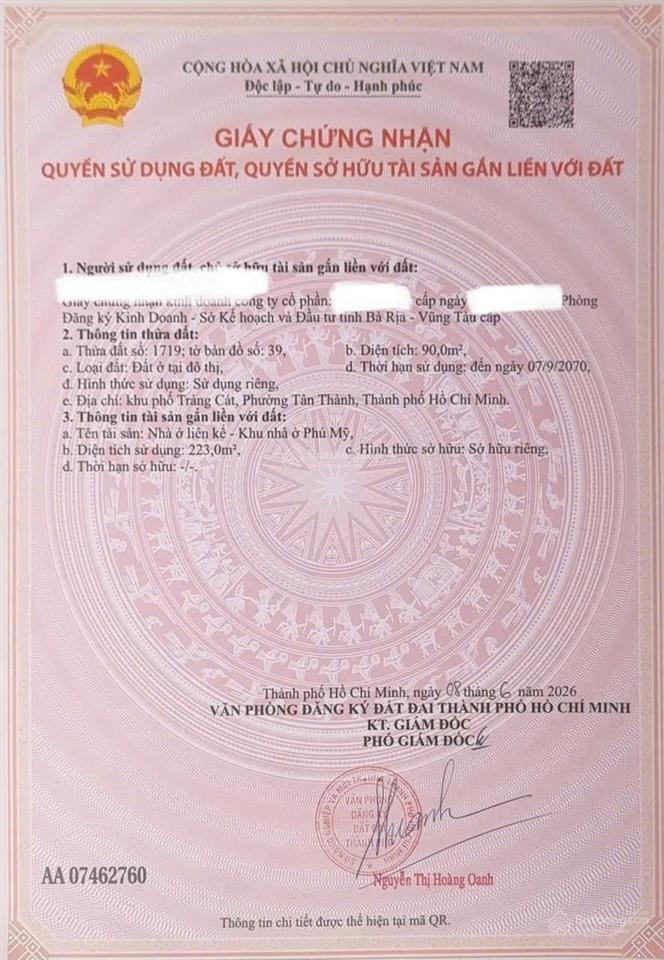 Chính chủ bán nhà đinh công tráng tân thành, tp.hcm