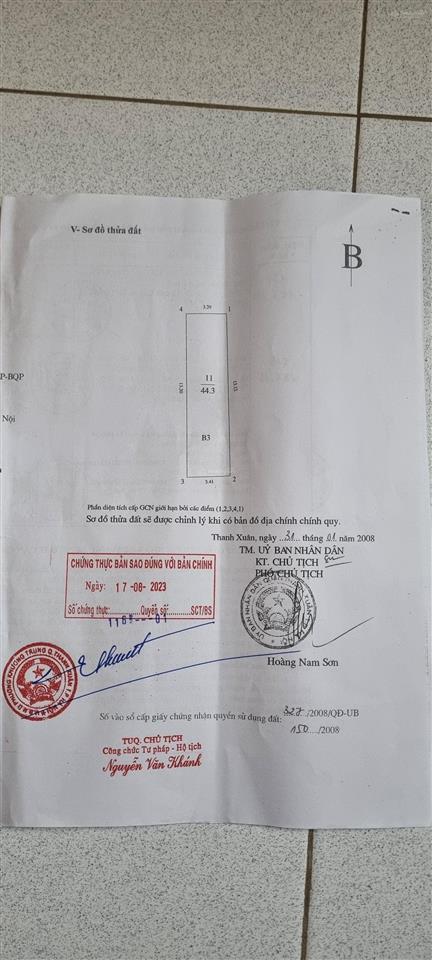 Chính chủ bán nhà nguyên căn diện tích 44,3m² sổ đỏ trên 48m² sử dụng tại phường khương trung