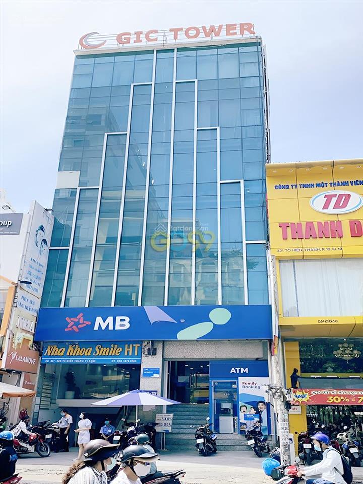Bán building mt tô hiến thành, q10 dt 9x24m ~1400m² sàn hầm+ 8 tầng hđt 325tr/tháng  giá 95 tỷ