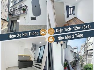 Bán nhà tân bình, âu cơ hẻm xe hơi, nhà 3 tầng chỉ 2,15 tỷ